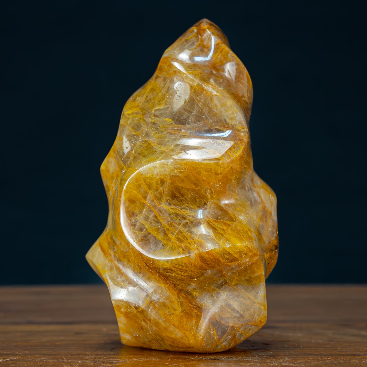 Natürliche Golden Healer Quarz-Kristall Flamme - 1297,51g