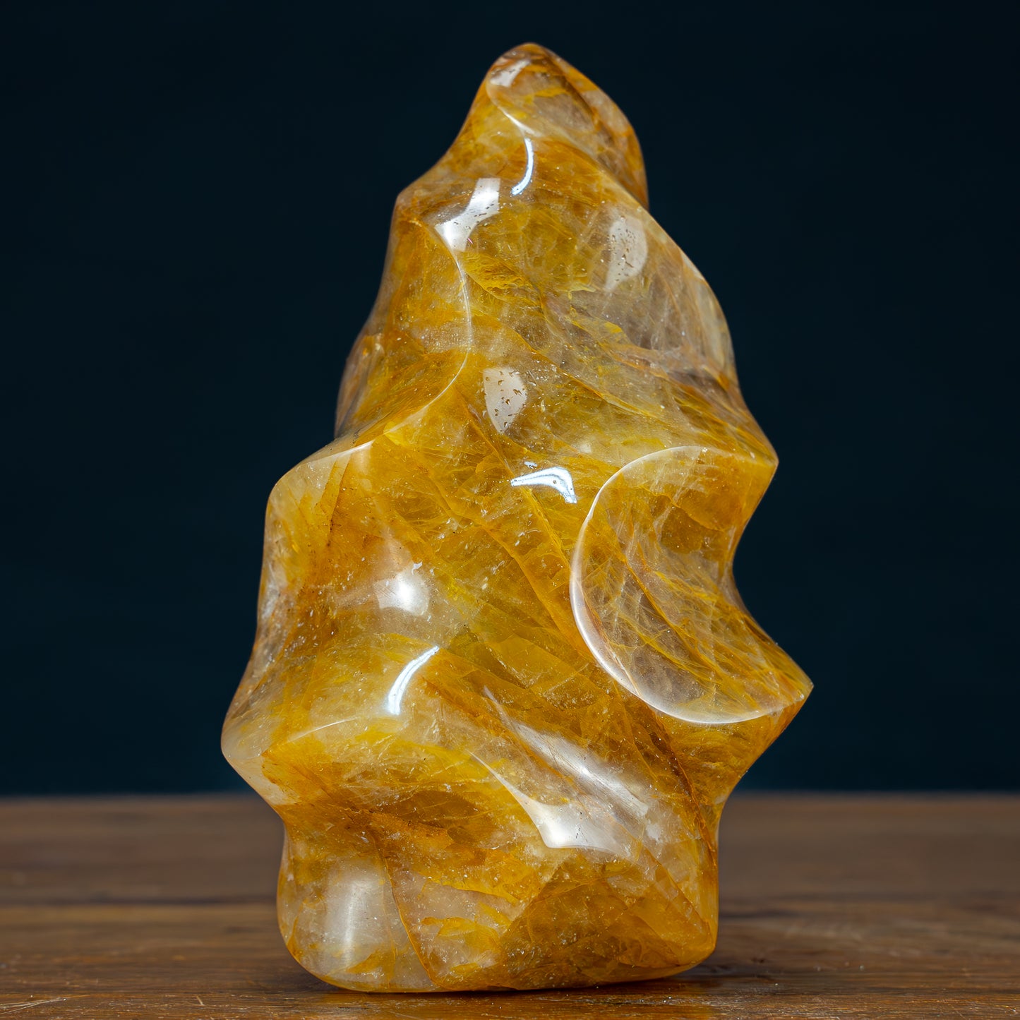 Natürliche Golden Healer Quarz-Kristall Flamme - 1297,51g