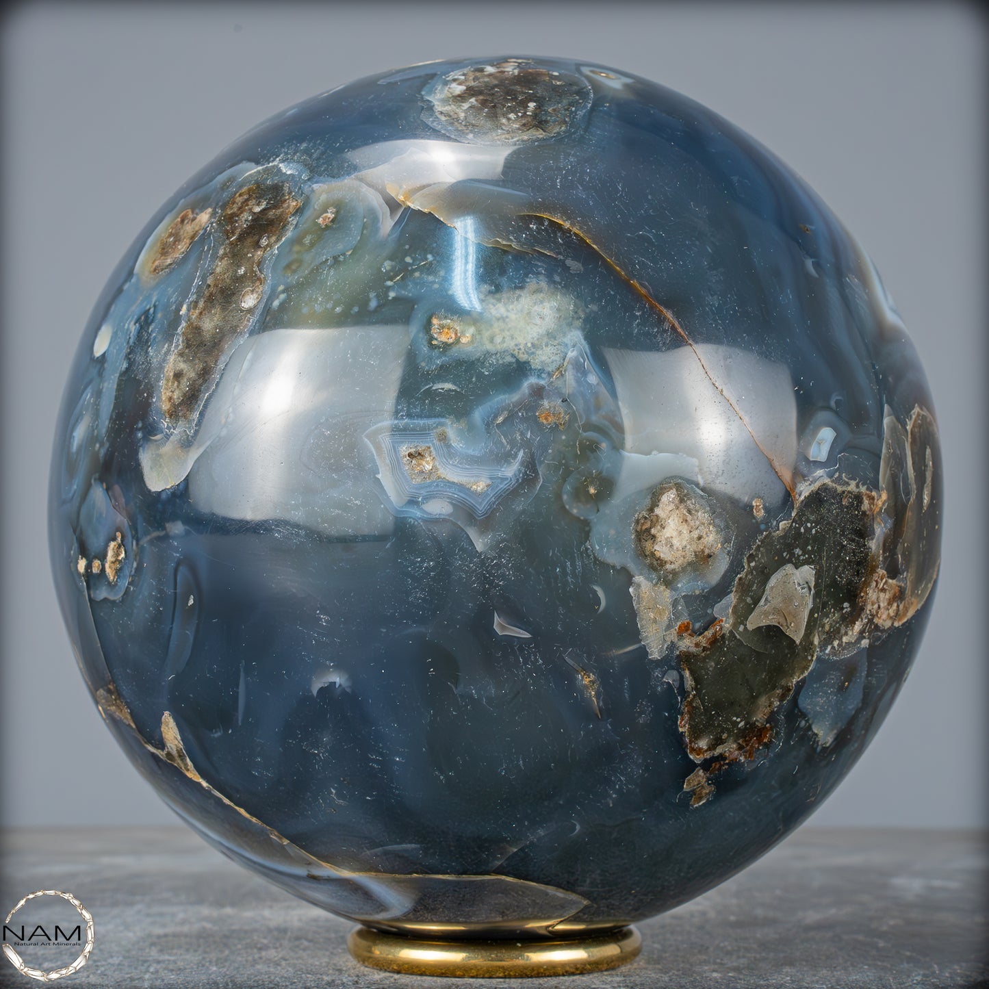 Natürliche Orca-Achat Kugel aus Brasilien - 4622,45g - 158mm