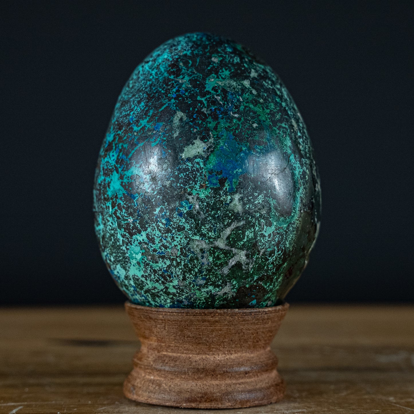 Azurit, Malachit & Chrysokoll Ei - 300,03g - 77x58x57mm