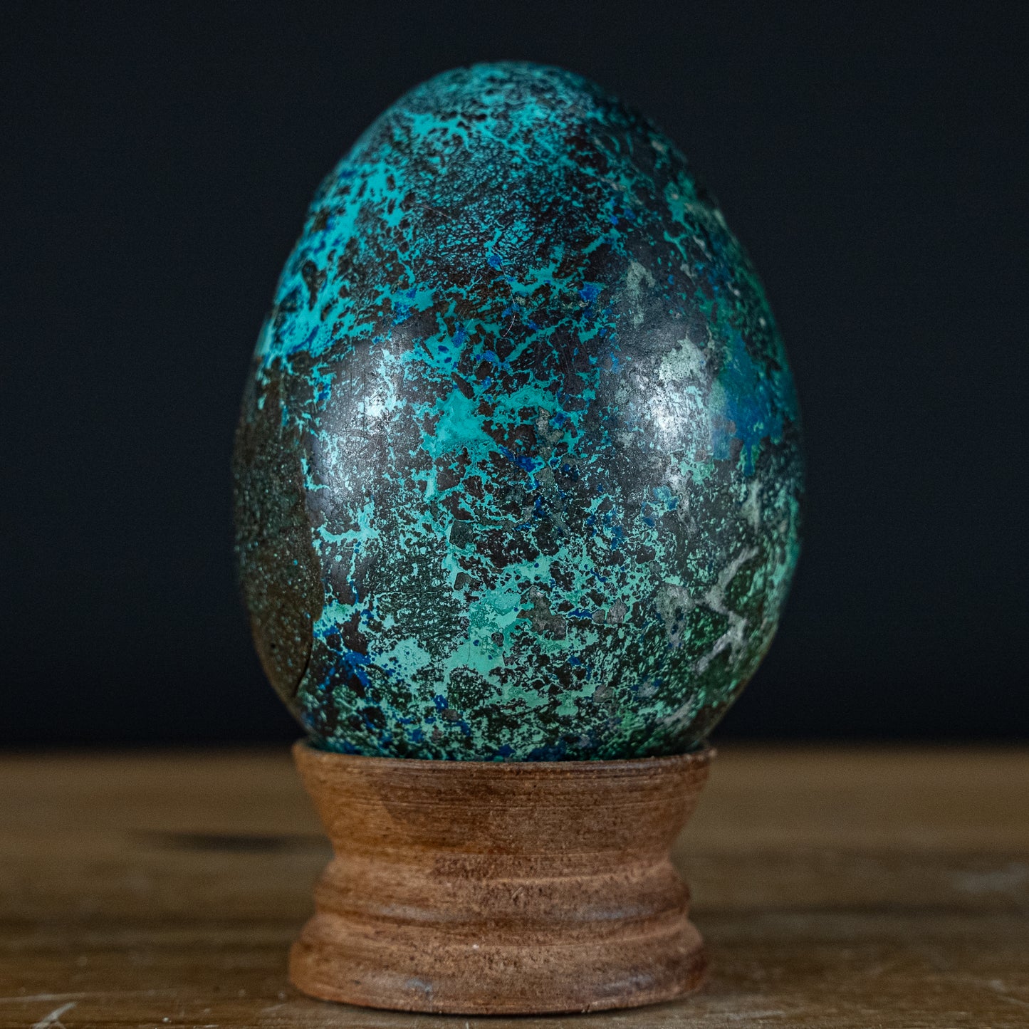 Azurit, Malachit & Chrysokoll Ei - 300,03g - 77x58x57mm