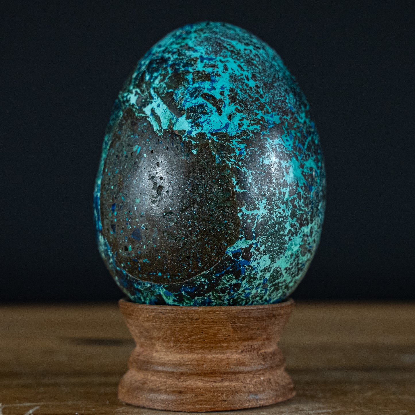 Azurit, Malachit & Chrysokoll Ei - 300,03g - 77x58x57mm