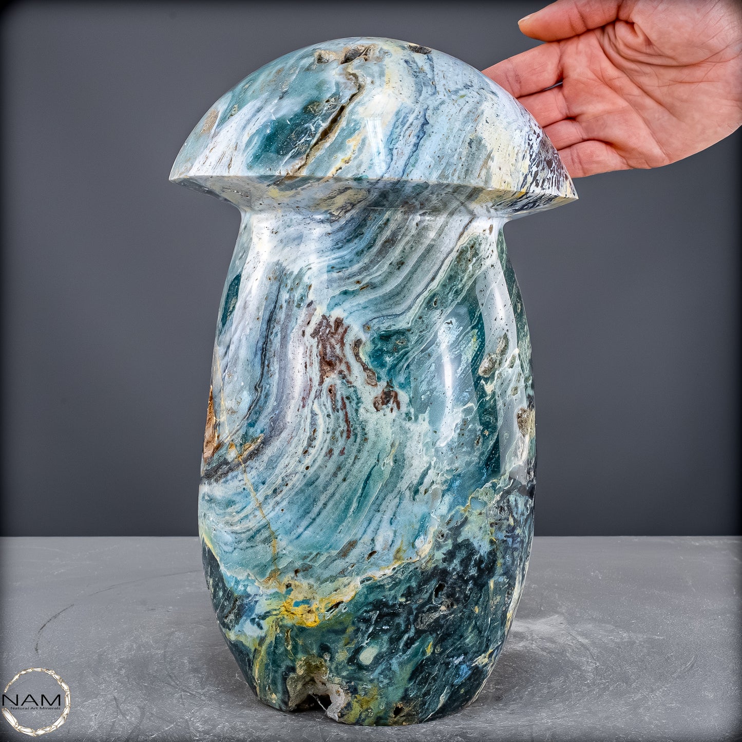 Ocean Jaspis Pilz – monumentale Naturkunst - 11689,77g