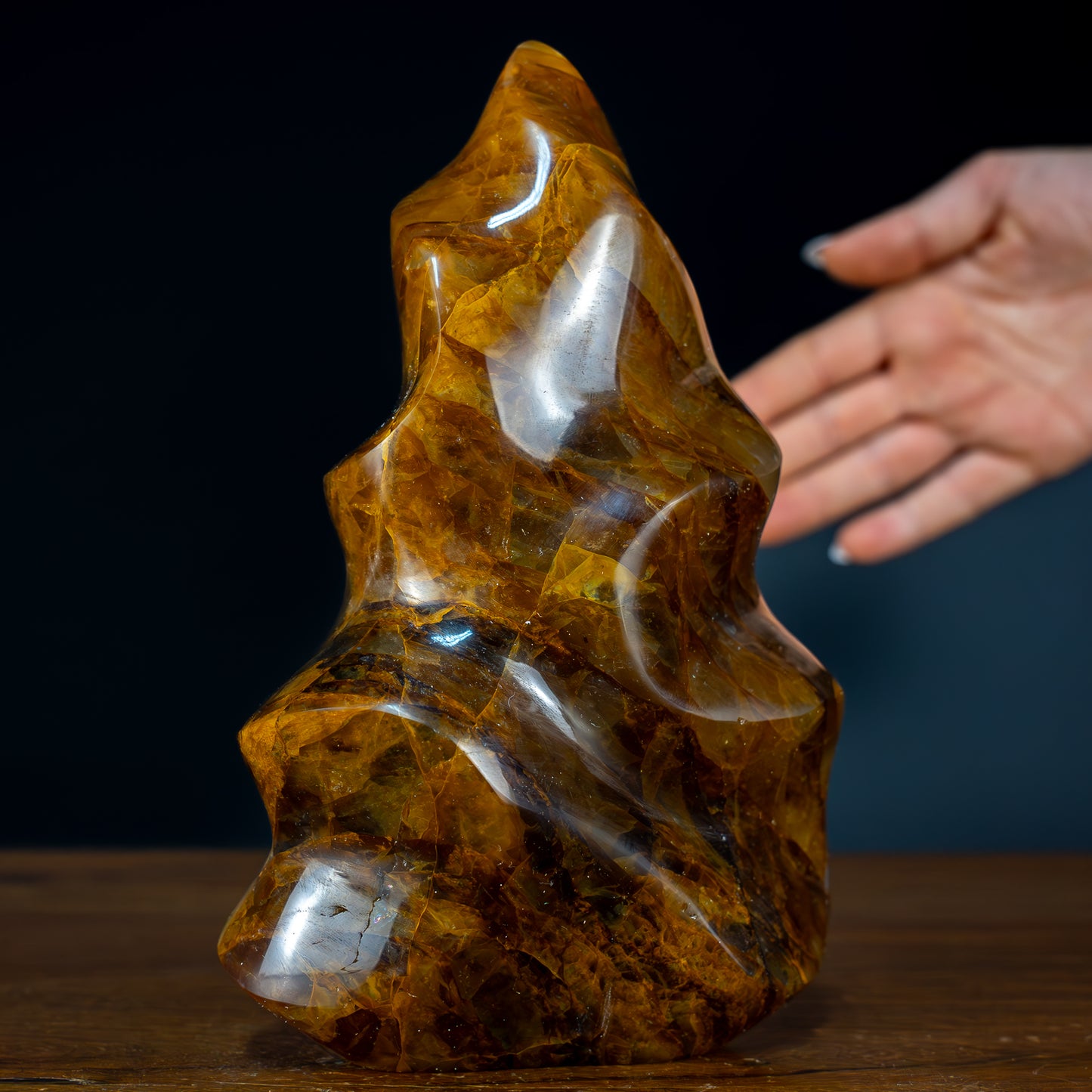 Natürliche Golden Healer Quarz Flamme - 1109,81g