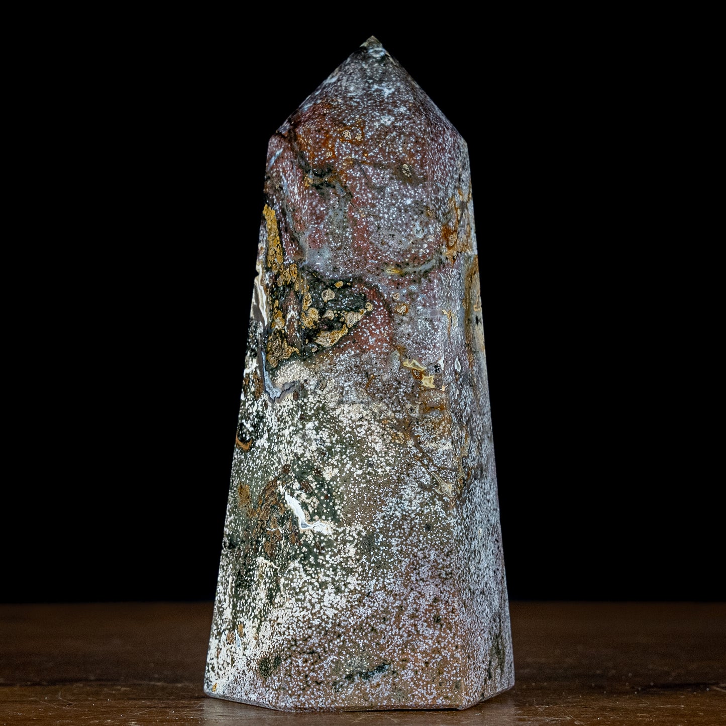 Jaspis-Achat Obelisk - 1574,61g