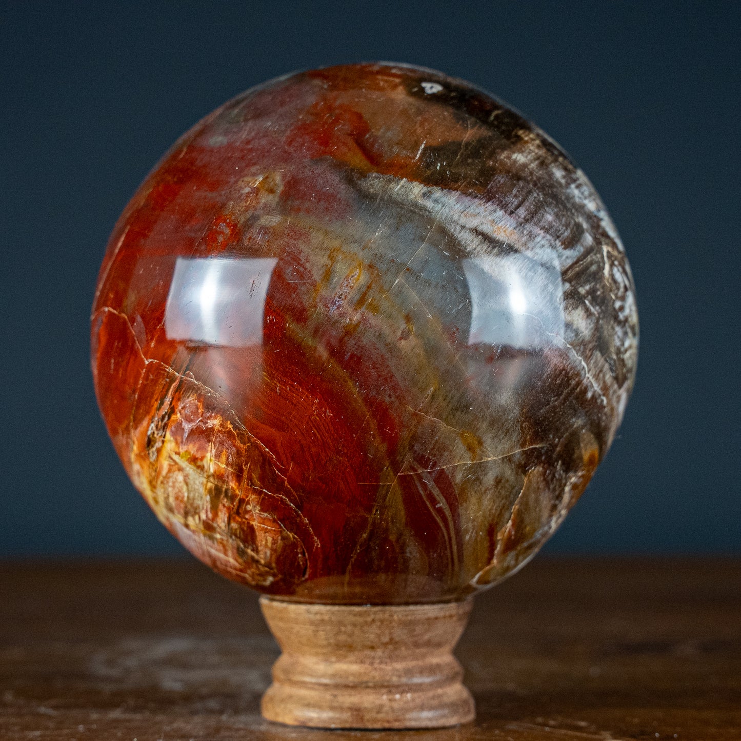 Natürliche Kugel aus Versteinertem Holz - 1871,73g - 117mm