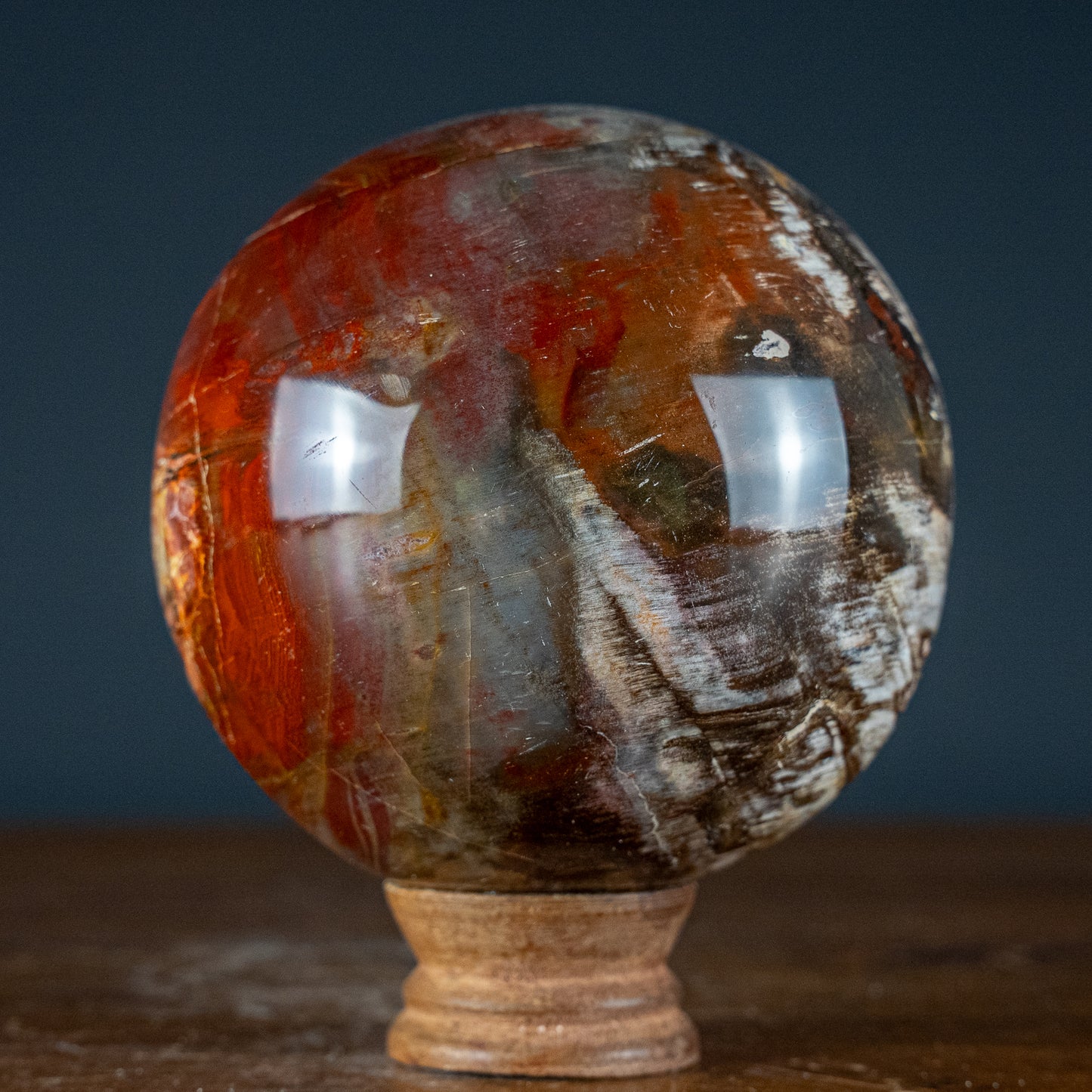 Natürliche Kugel aus Versteinertem Holz - 1871,73g - 117mm