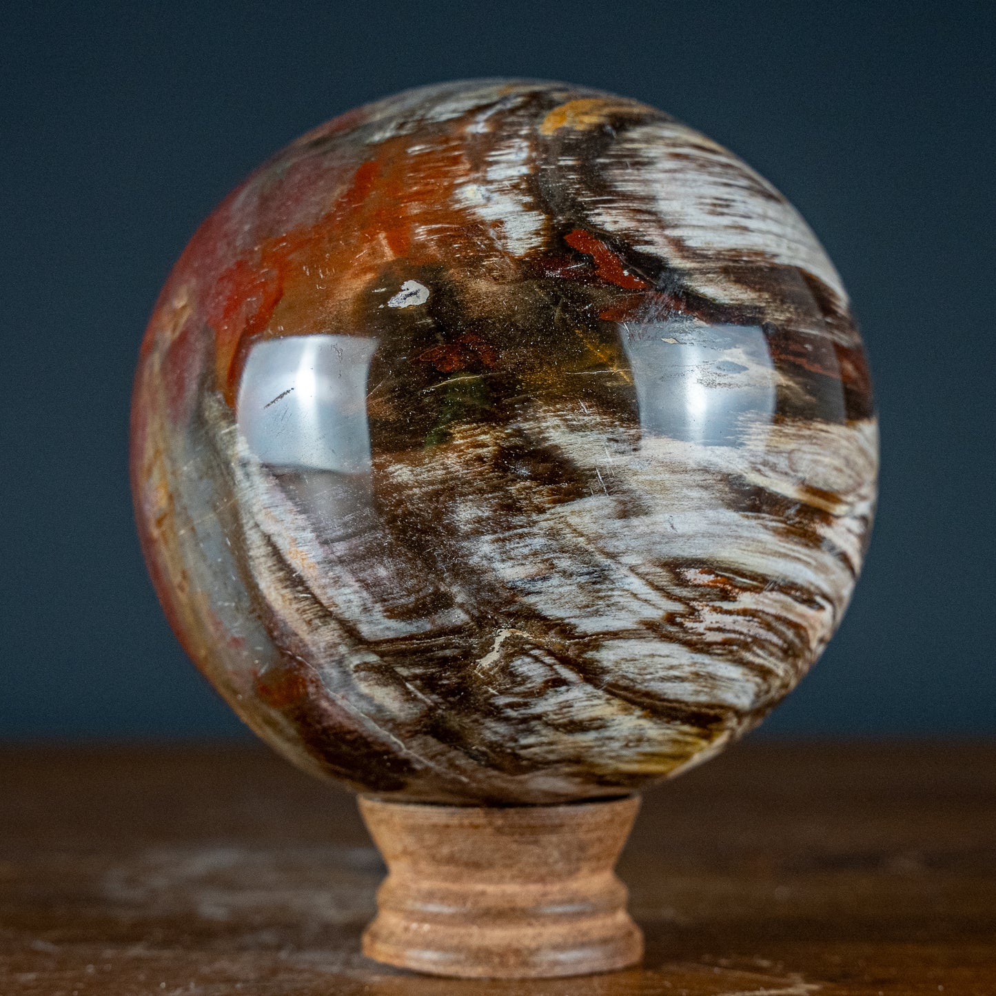 Natürliche Kugel aus Versteinertem Holz - 1871,73g - 117mm