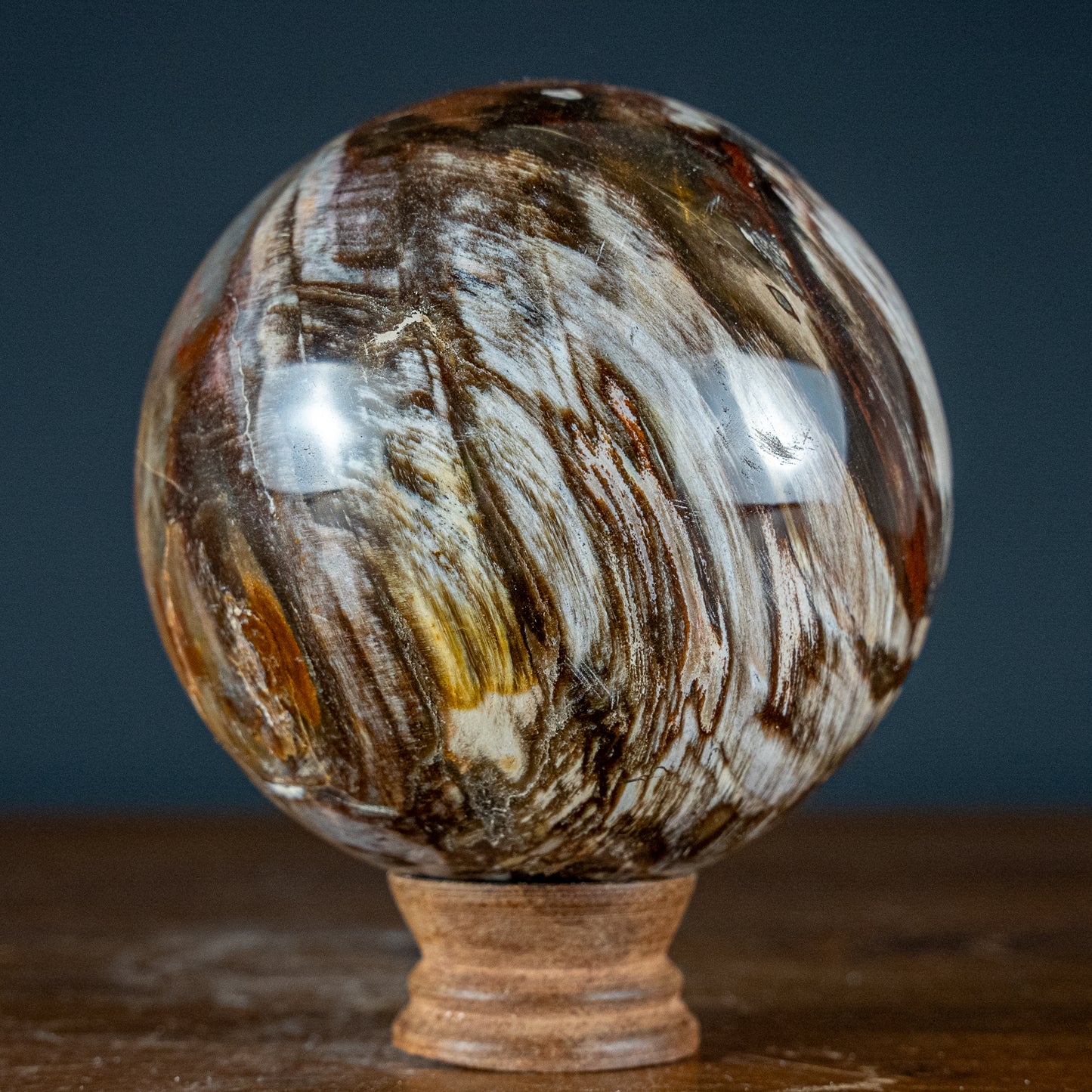 Natürliche Kugel aus Versteinertem Holz - 1871,73g - 117mm