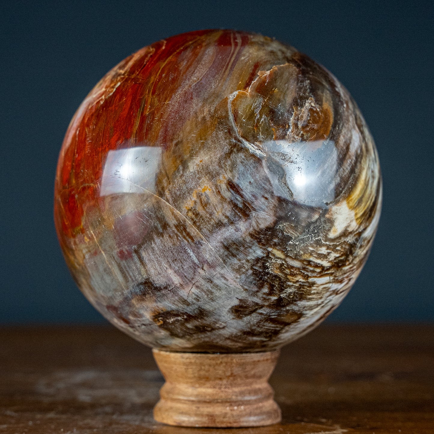 Natürliche Kugel aus Versteinertem Holz - 1871,73g - 117mm