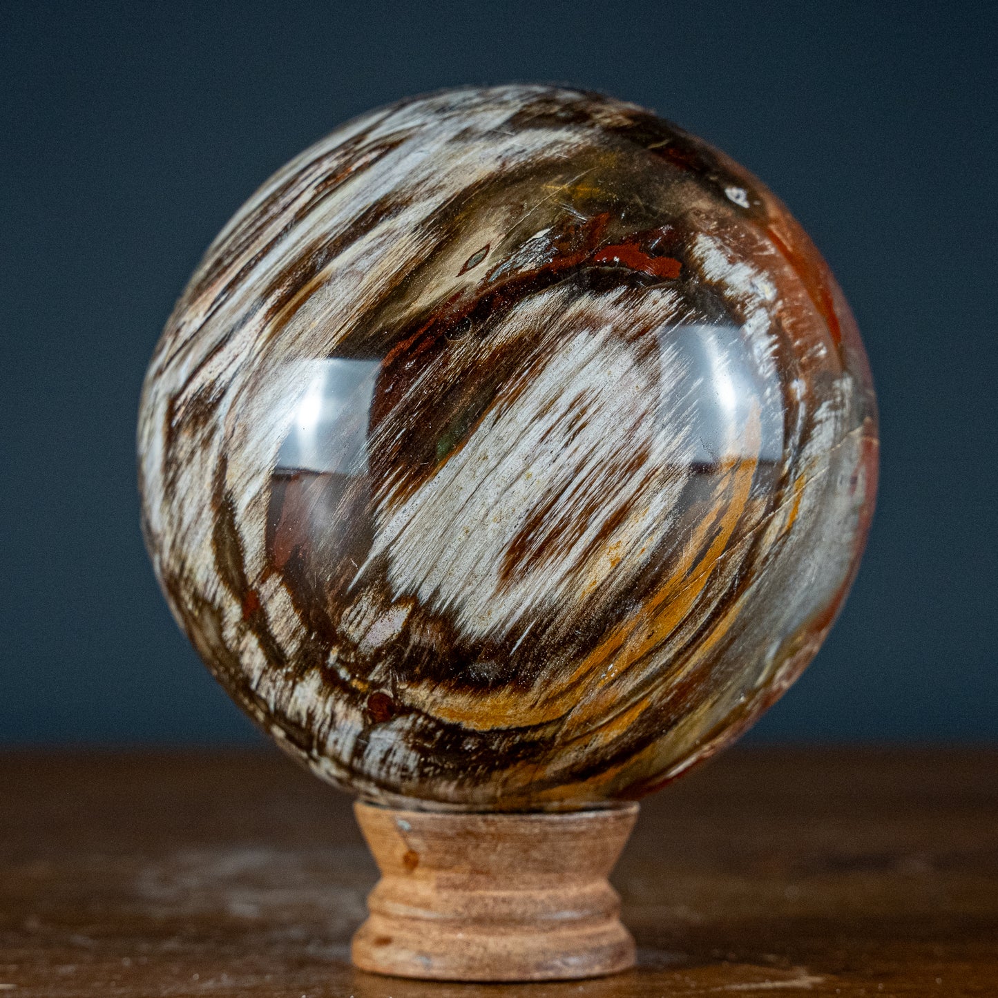 Natürliche Kugel aus Versteinertem Holz - 1871,73g - 117mm