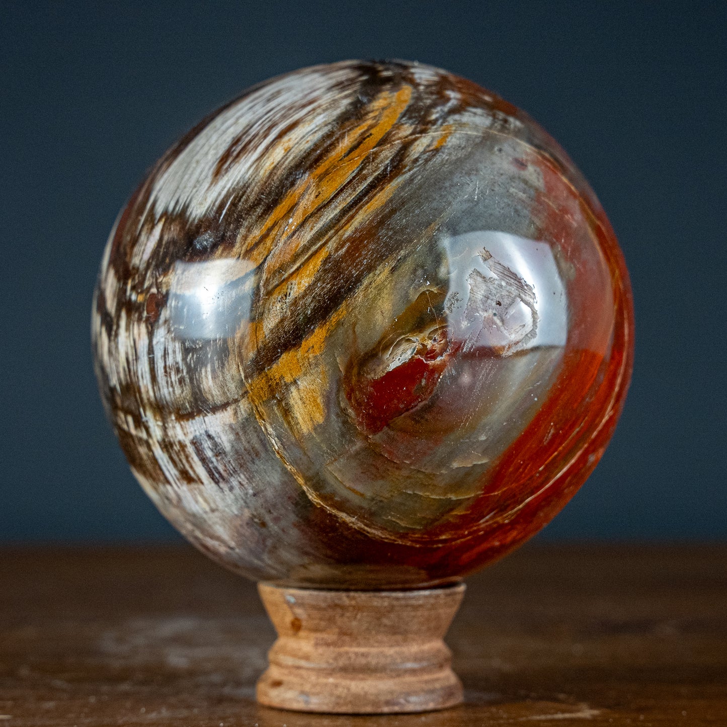 Natürliche Kugel aus Versteinertem Holz - 1871,73g - 117mm