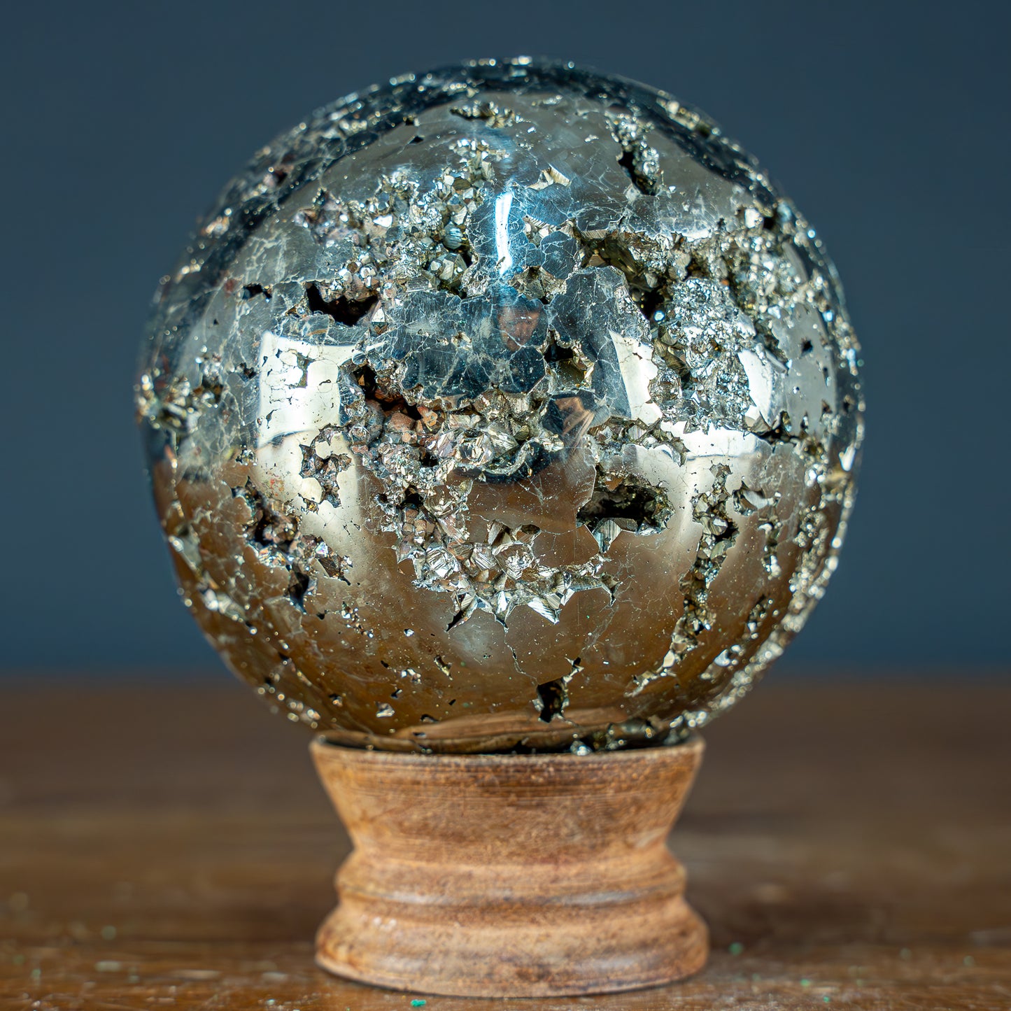 Natürliche Dekorative Pyrit Kugel / Druse - 1003,72g - 78mm