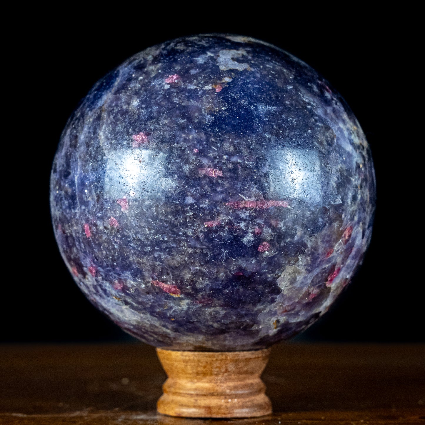 Große Natürlicher Einhornstein - Lepidolit Kugel - 2627,55g - 126mm