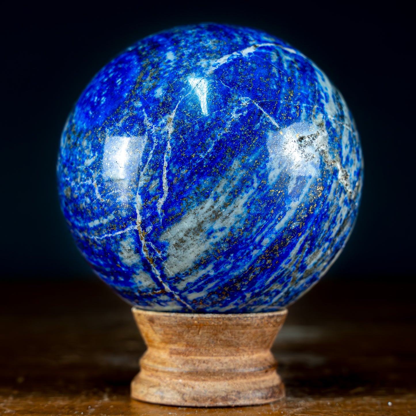 Natürliche Lapislazuli-Kristall-Kugel - 956,82g - 84mm