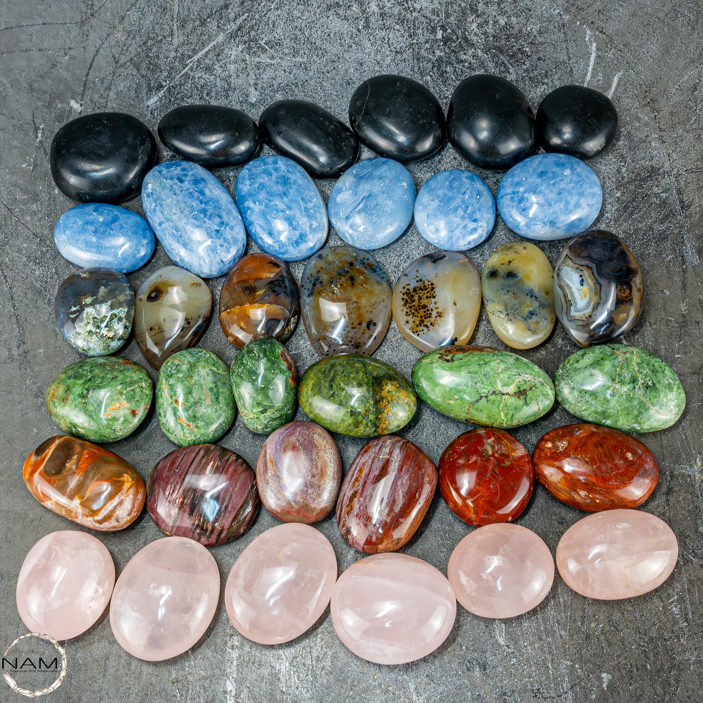Tumbled Stones – 3 kg Auswahl aus hochwertigen Mineralien