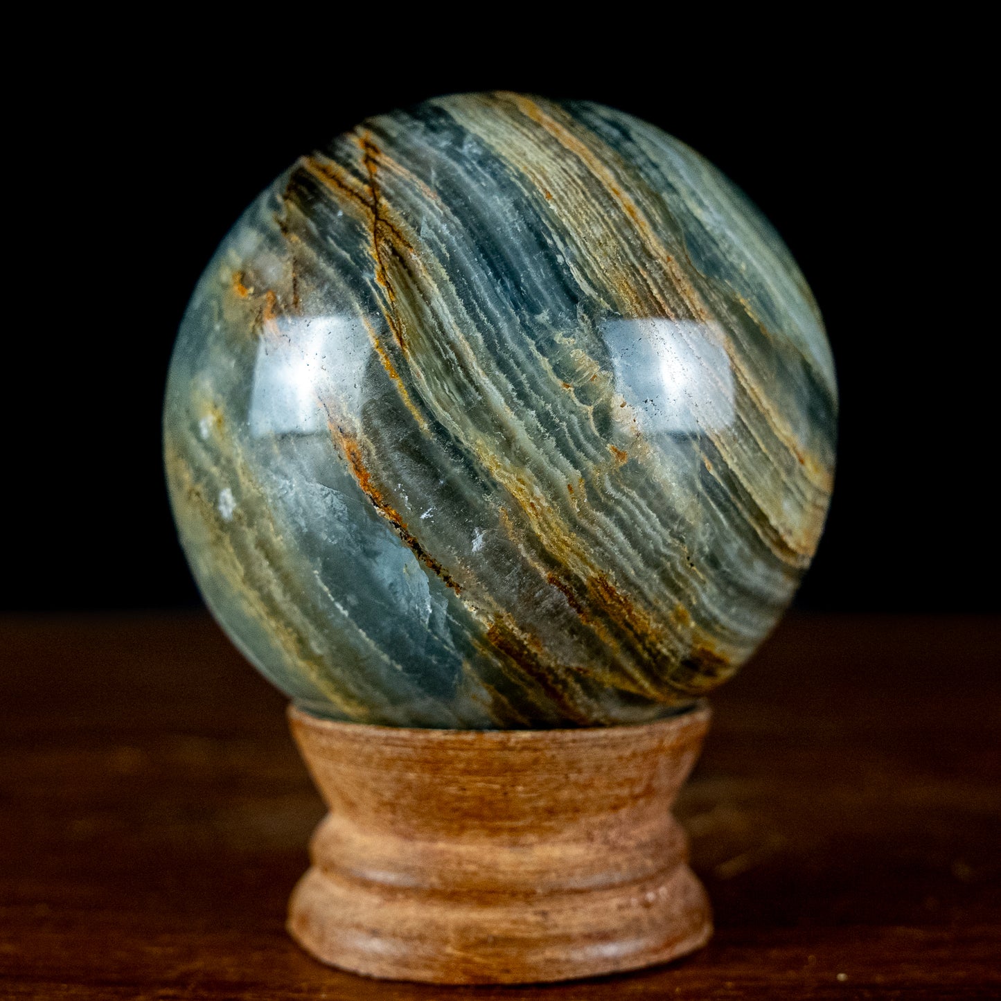 Seltene Natürlich Blaue-Onyx Kugel, Argentinien - 464,84g - 69,45mm