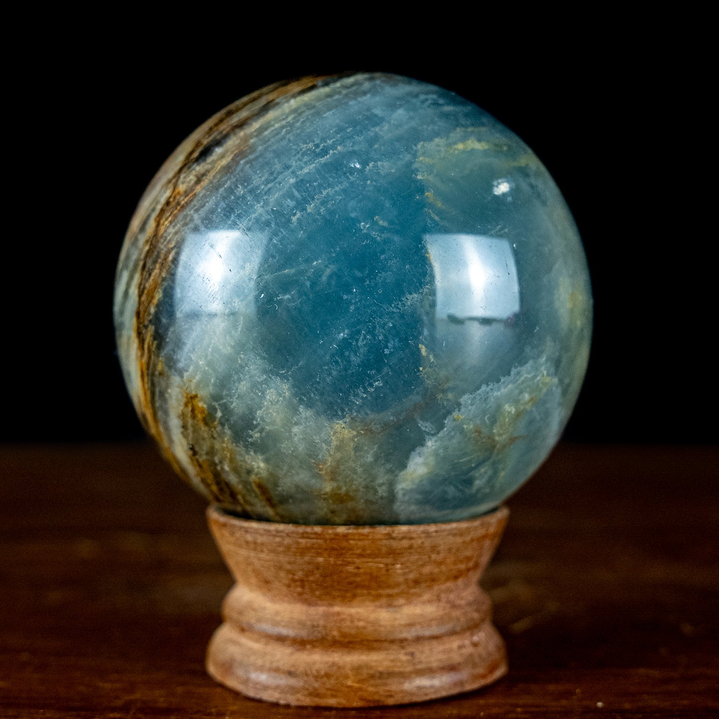 Seltene Natürlich Blaue-Onyx Kugel, Argentinien - 464,84g - 69,45mm