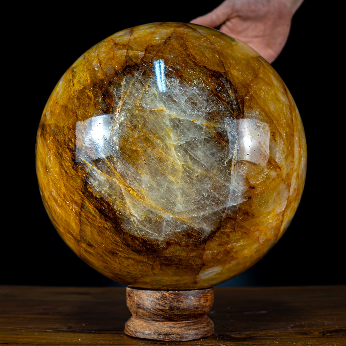 Große Natürliche Quarz Kristall-Kugel "Golden Healer" - 16541,32g - 250mm