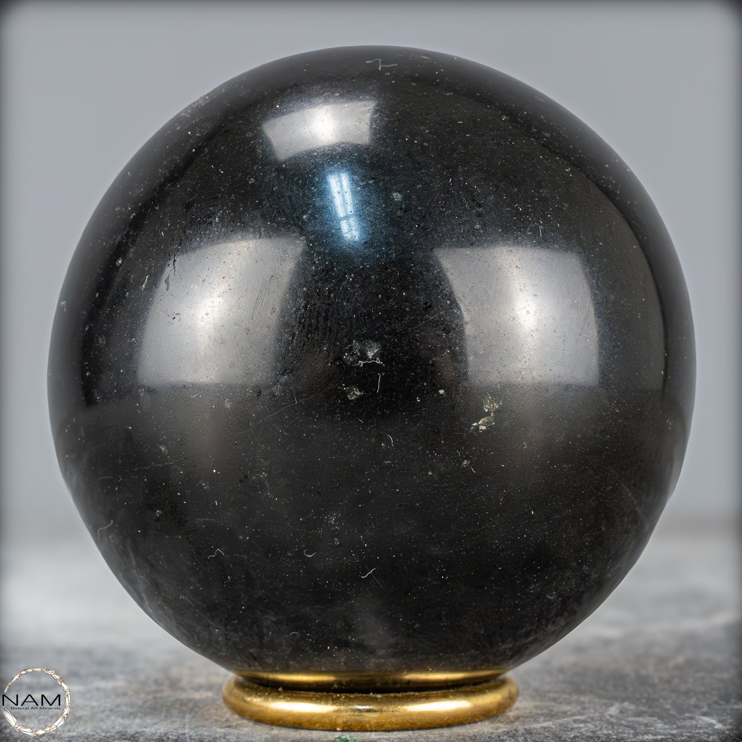 Schwarze Tourmalin-Kristall Kugel aus Brasilien - 1189,35g - 93mm
