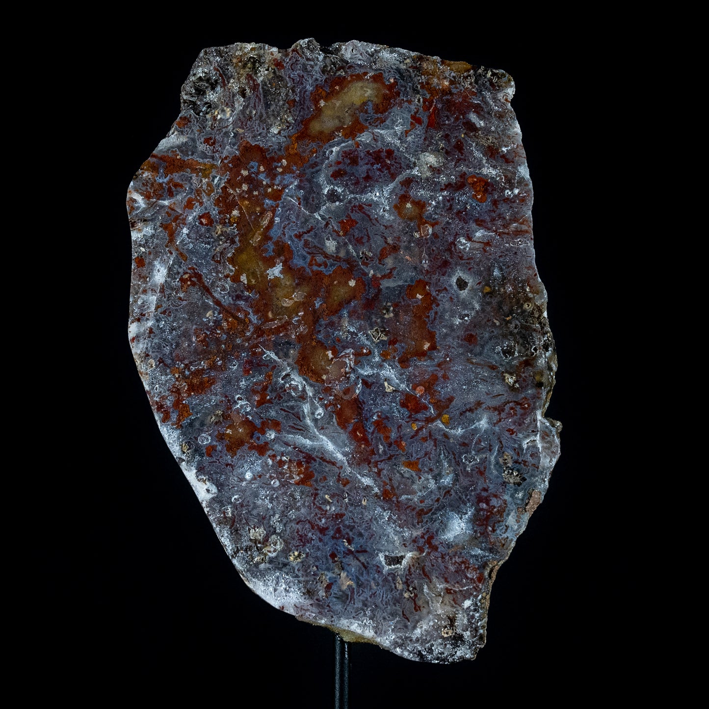 Pinker Amethyst-Achat Scheibe auf Ständer - 1209,08g