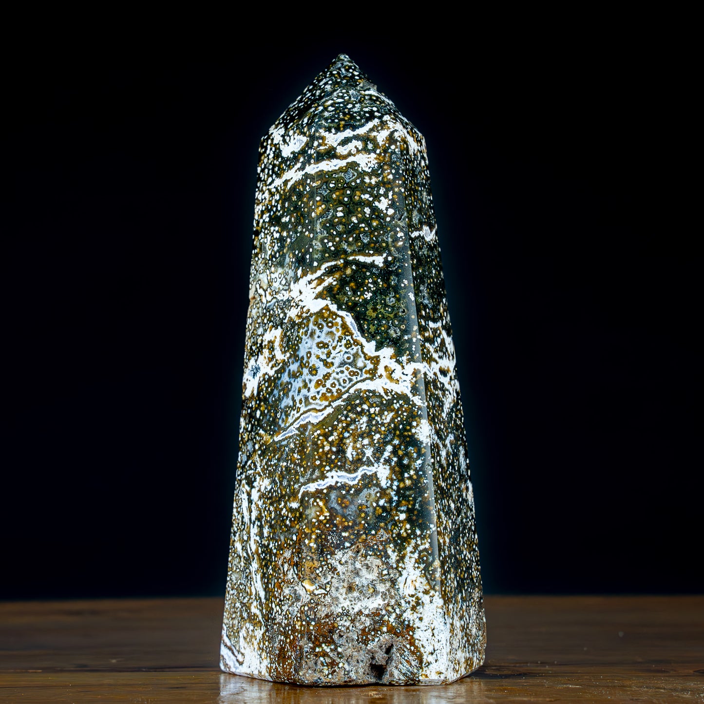 Natürlicher Ozean-Jaspis Kristall Obelisk - 1677,86g