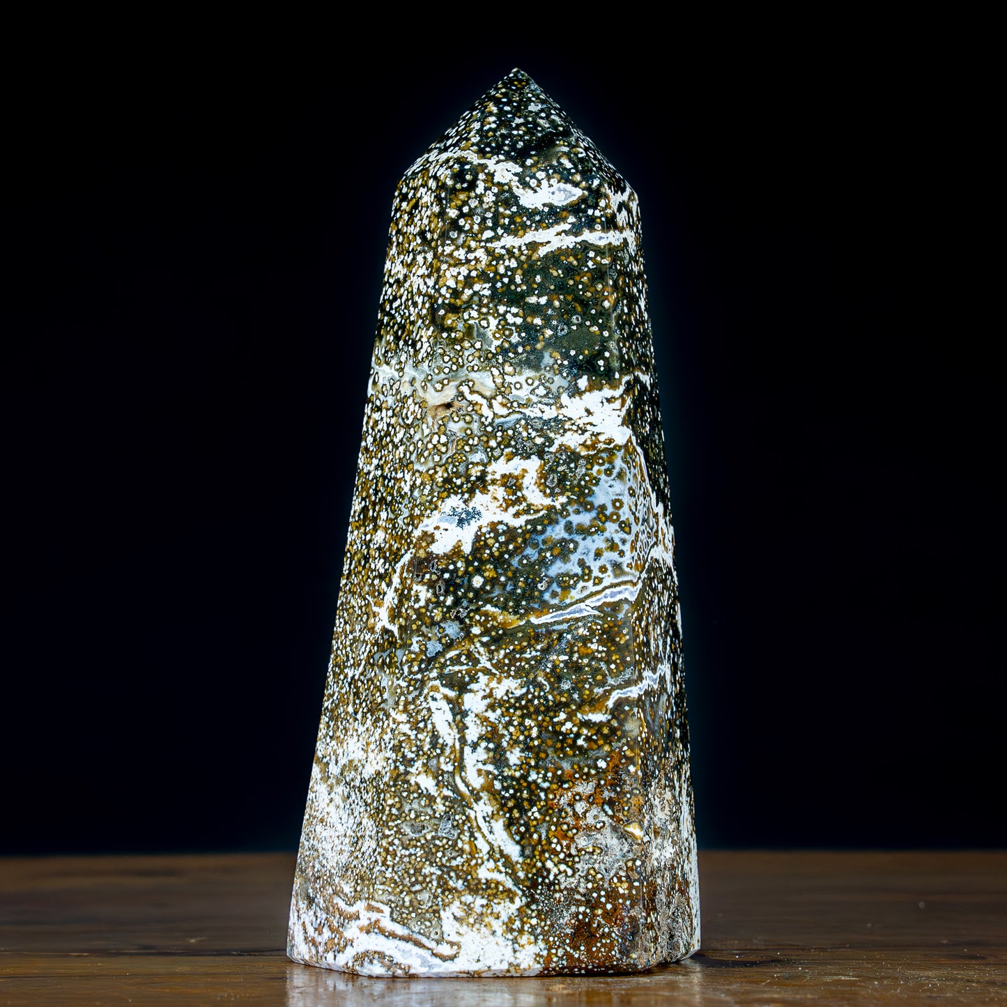 Natürlicher Ozean-Jaspis Kristall Obelisk - 1677,86g