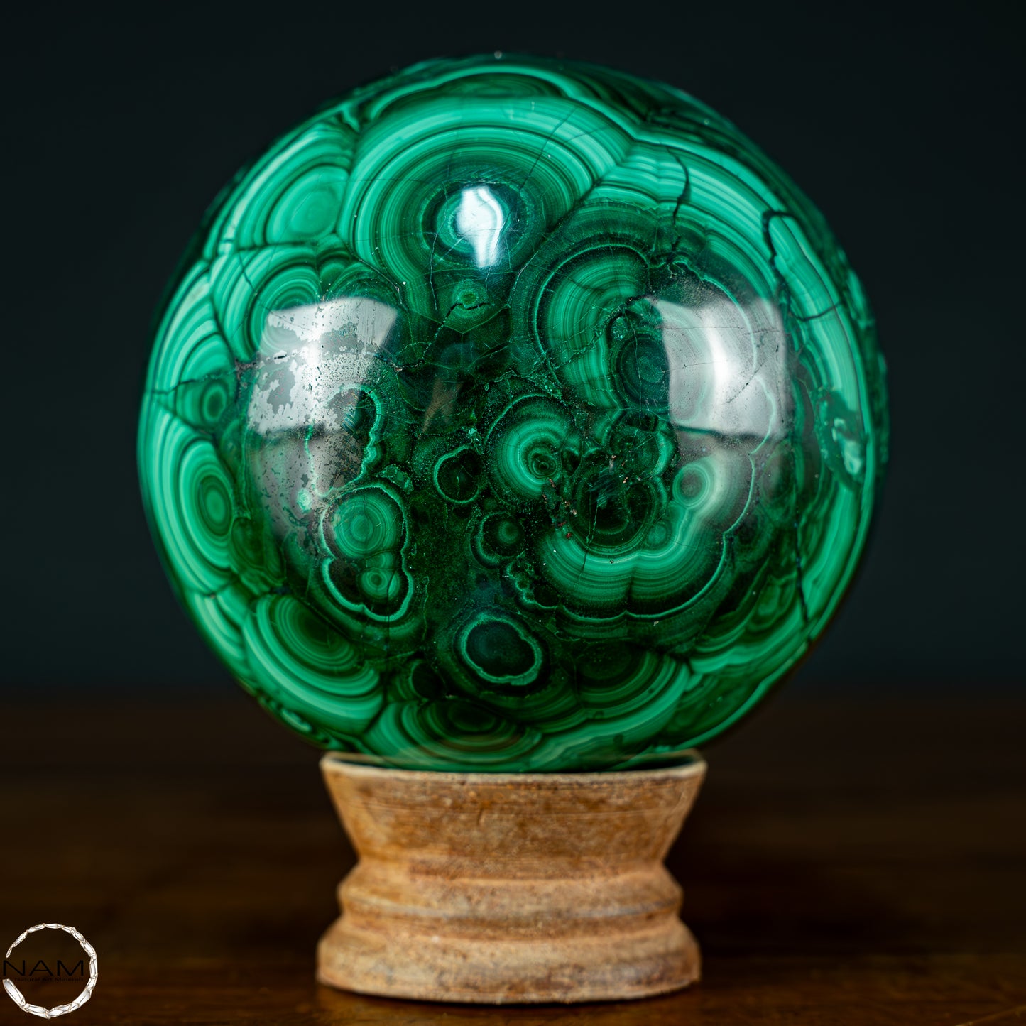Natürliche Malachit-Kristall Kugel, Kongo - 1020,22g - 85mm