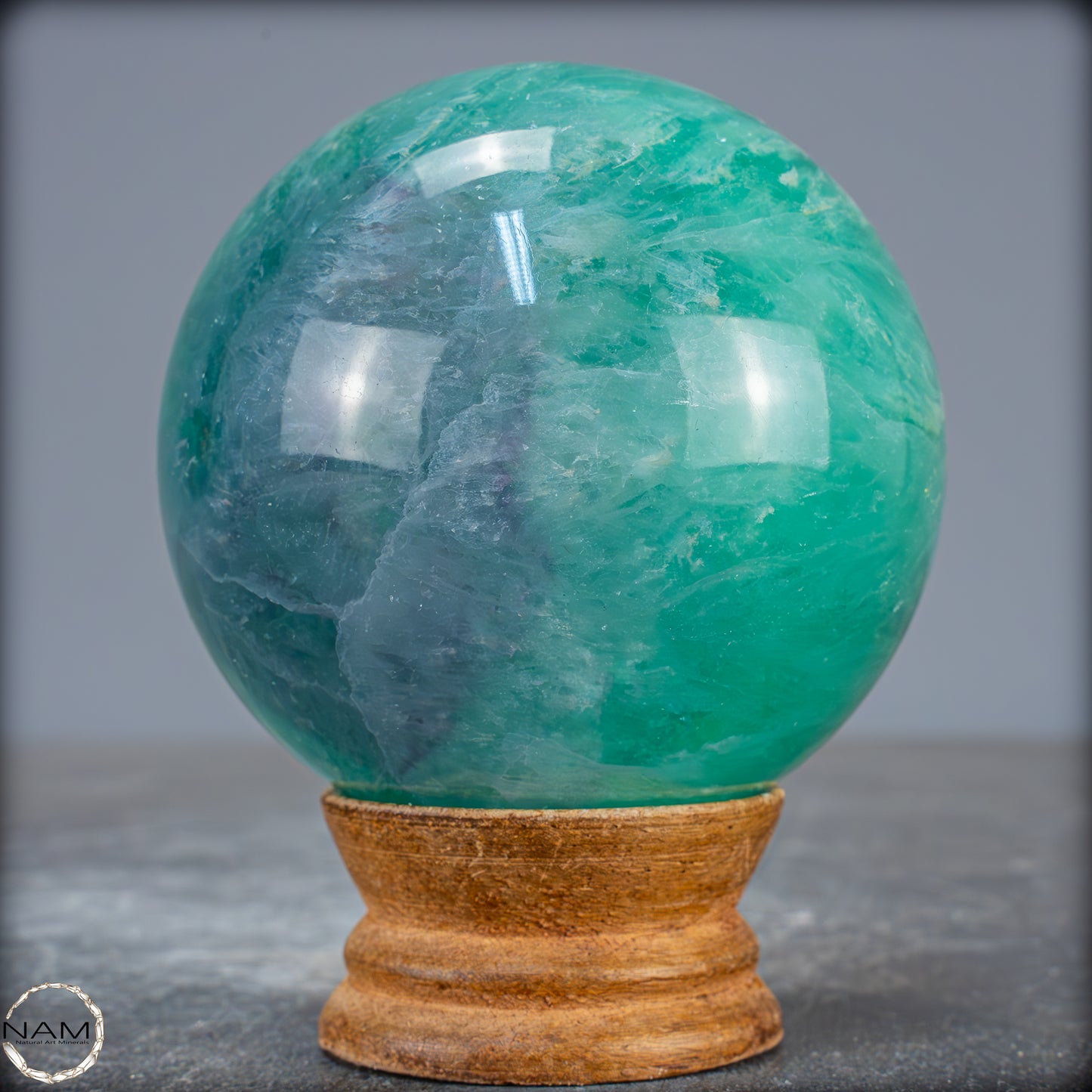 Lila-Grüne Fluorit Kugel, China - 655,18g - 73mm