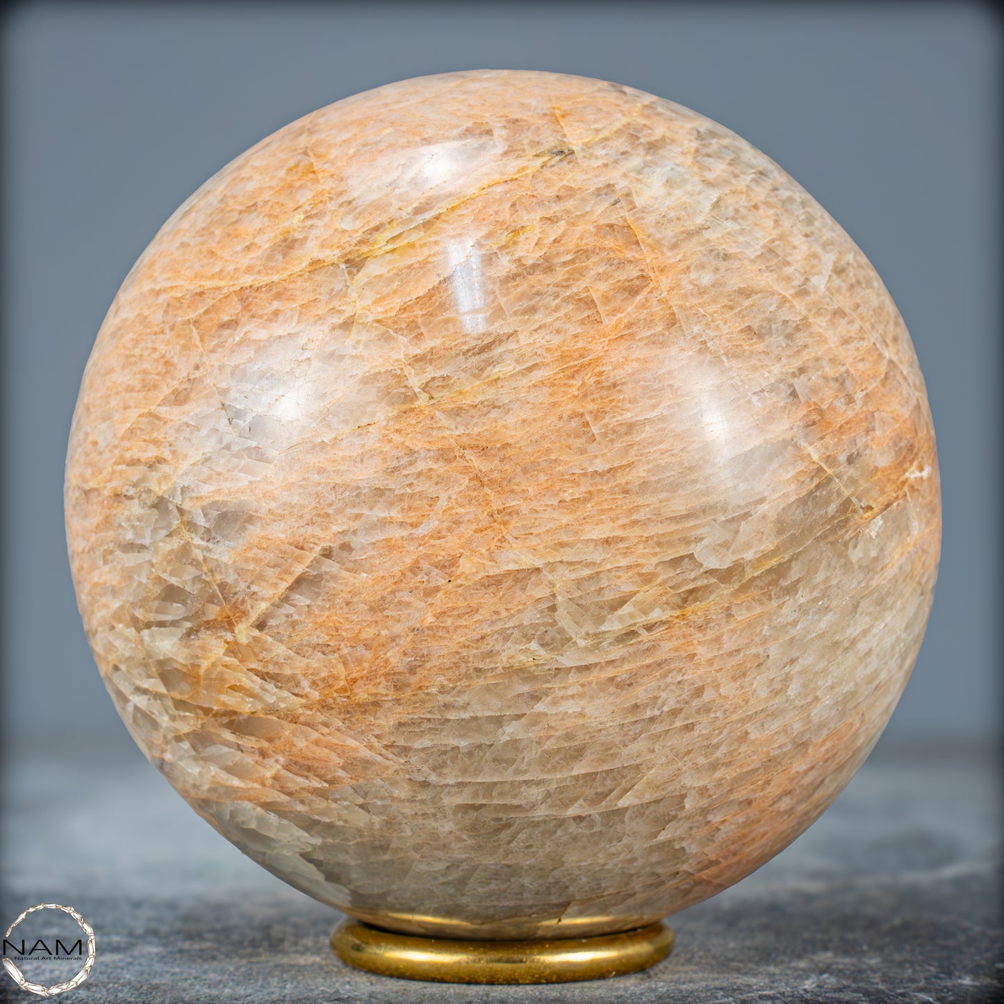 Natürlicher Pfirsich-Mondstein Kristall-Kugel - 1622,93g - 110mm