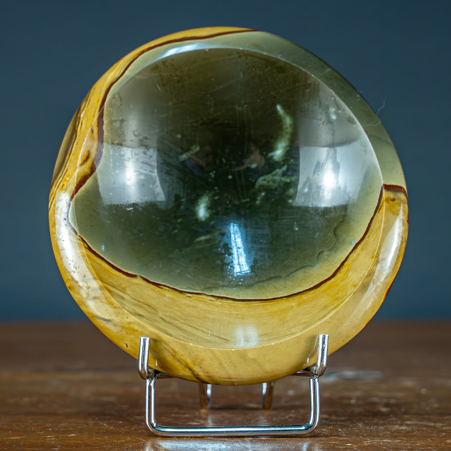 Natürliche Polychrome Jaspis Schale - 672,03g