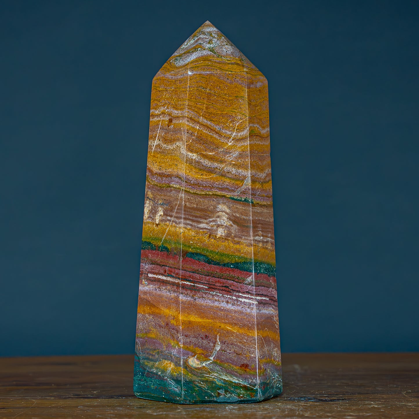 Natürlicher Jaspis Kristall Obelisk - 1754,11g