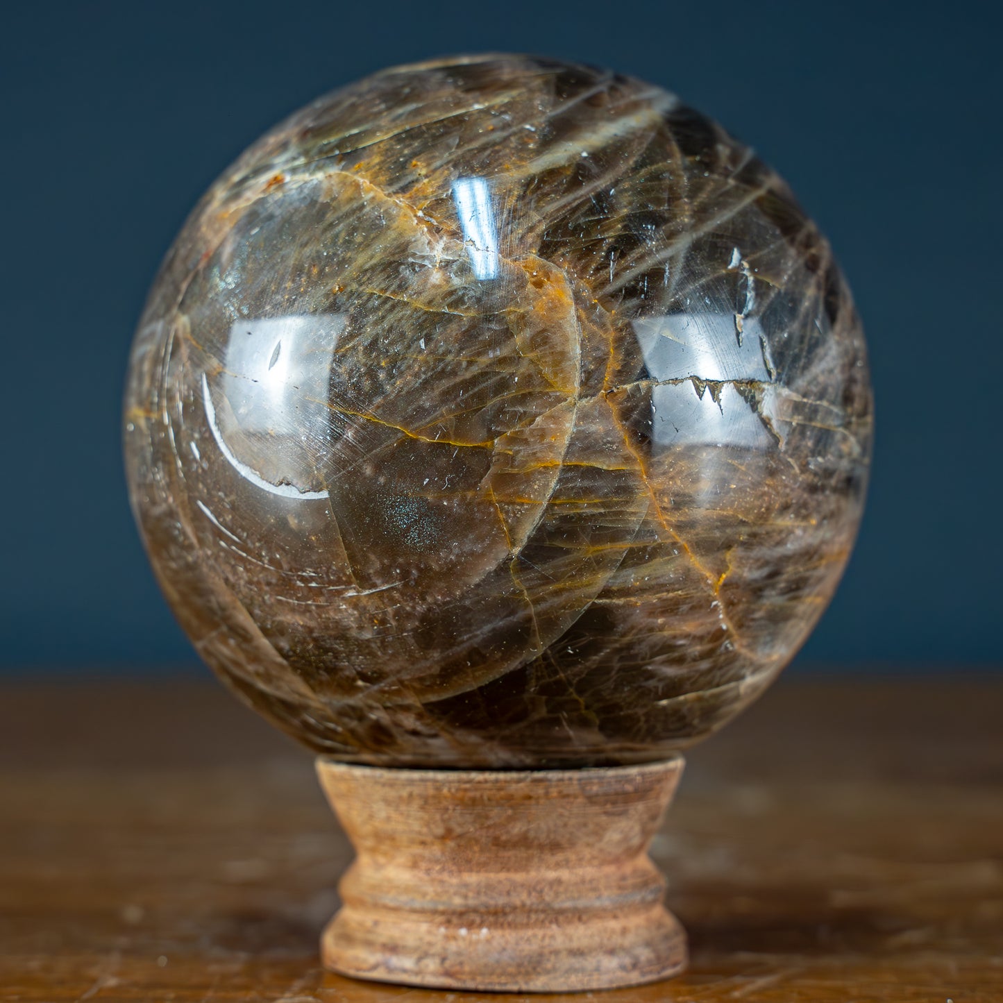 Natürliche Funkelnde Mondstein Kristall-Kugel - 871,15g - 86mm