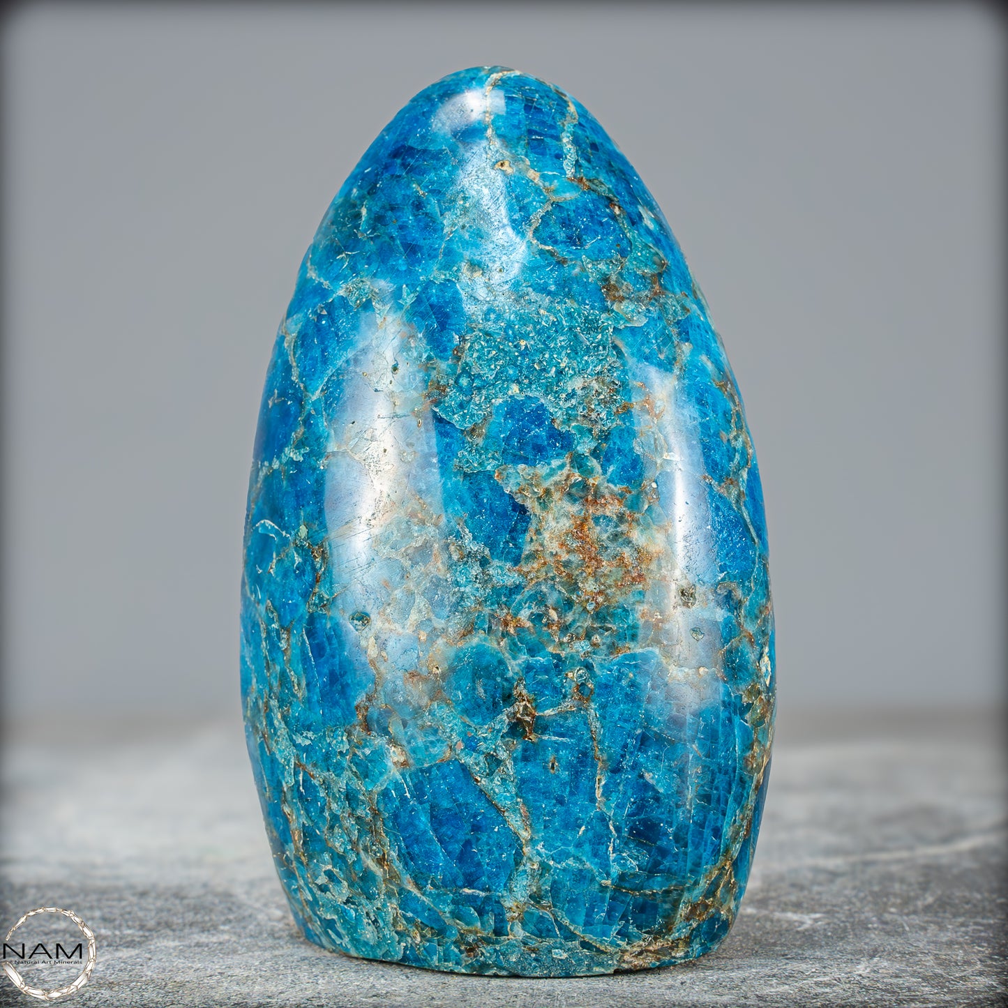 Natürliche Blaue Apatit Kristall-Freiform - 797,63g