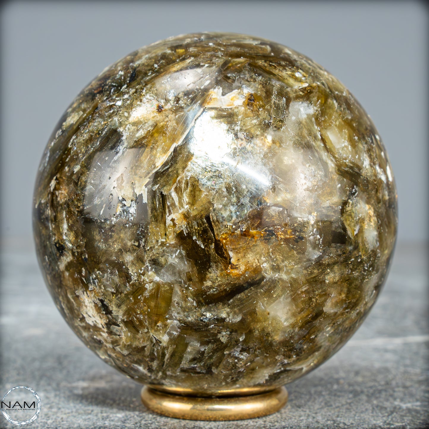 Natürliche Mica (Glimmer) Kristallkugel aus Brasilien - 460,35g - 68mm