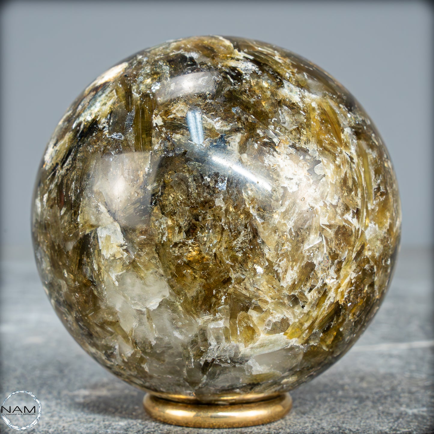 Natürliche Mica (Glimmer) Kristallkugel aus Brasilien - 460,35g - 68mm
