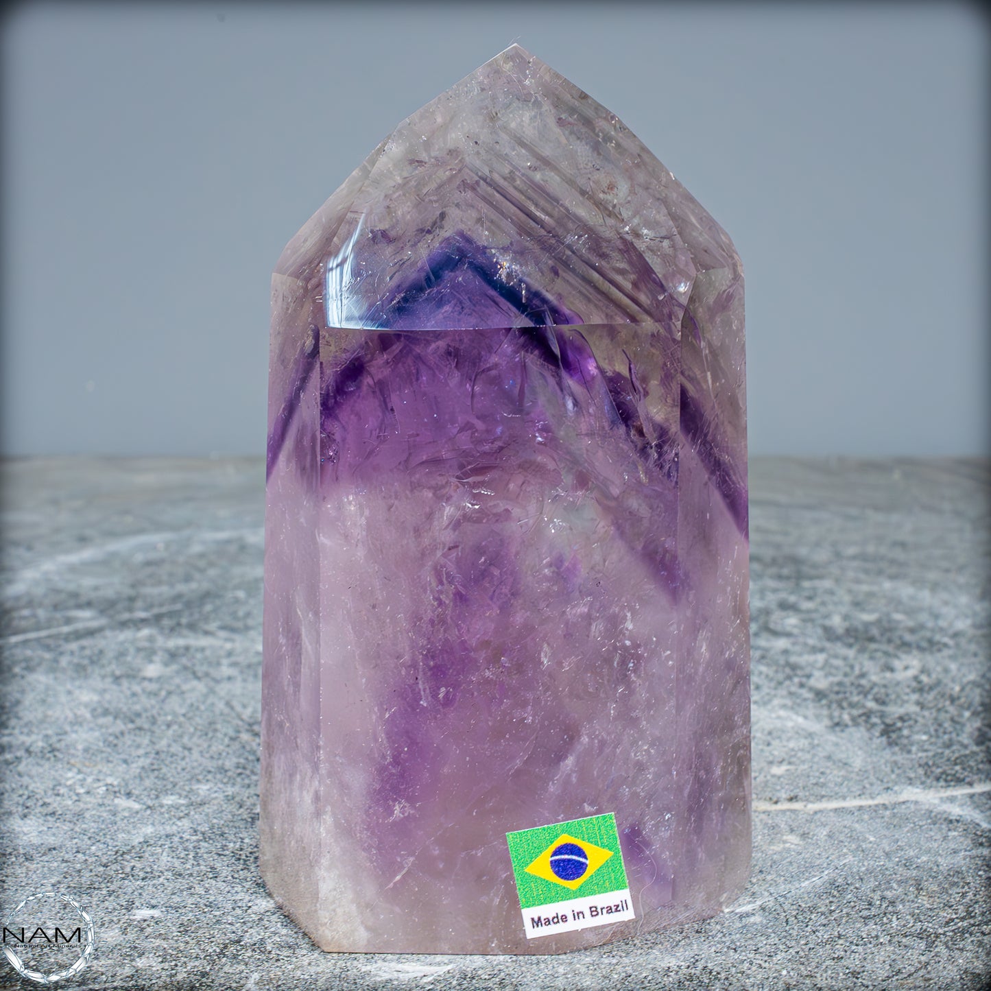 Natürliche, Sehr Seltene Amethyst-Kristall Spitze, Brasilien - 673,45g