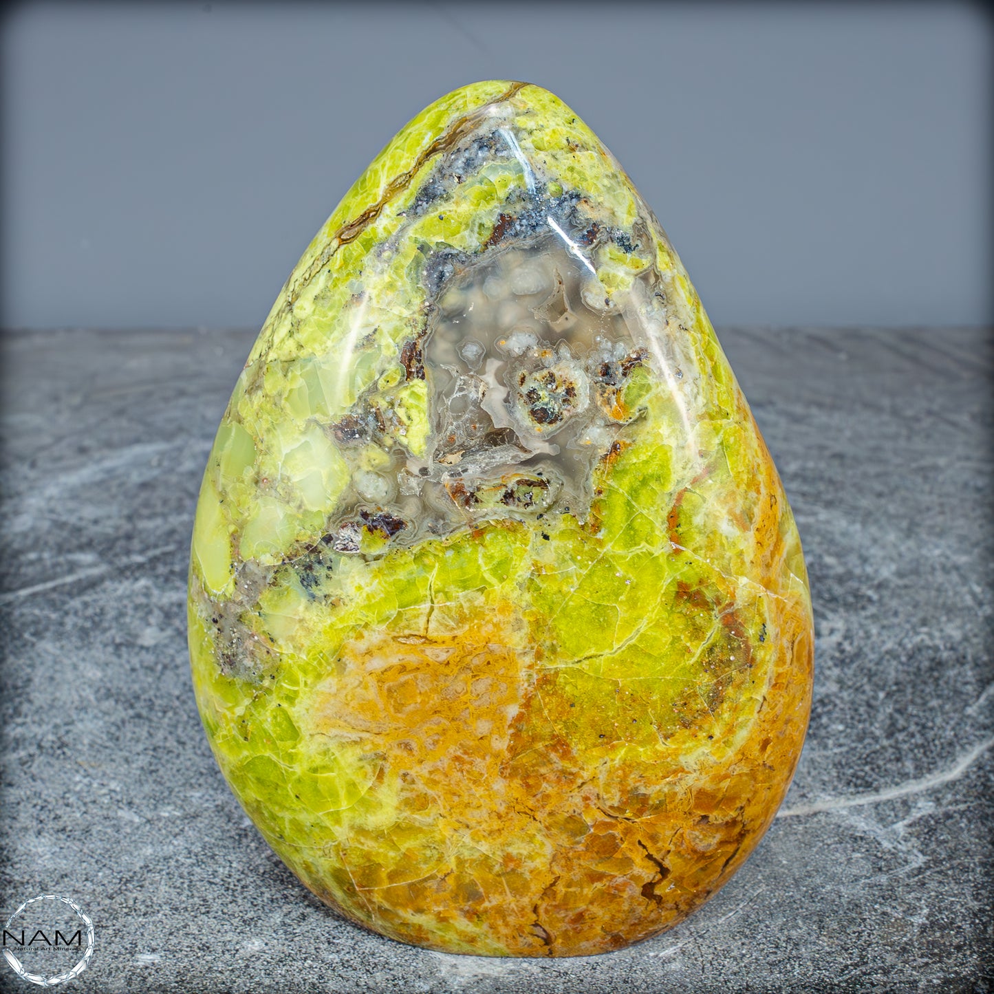 Natürliche Grüner Opal und Achat Kristall Freiform - 1089,83g