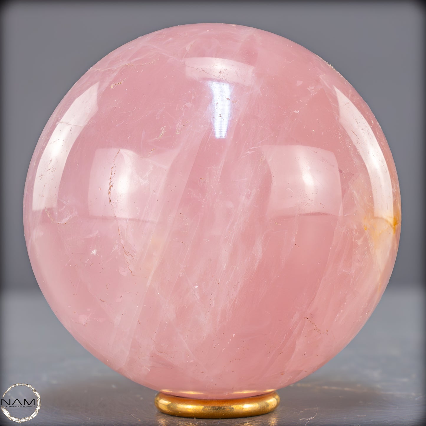 Natürliche Rosenquarz Kristall-Kugel aus Brasilien - 786,59g - 84mm