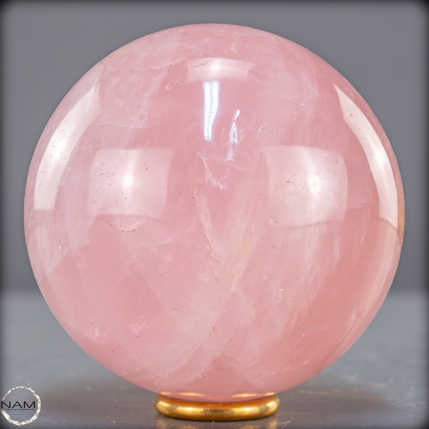 Natürliche Rosenquarz Kristall-Kugel aus Brasilien - 786,59g - 84mm