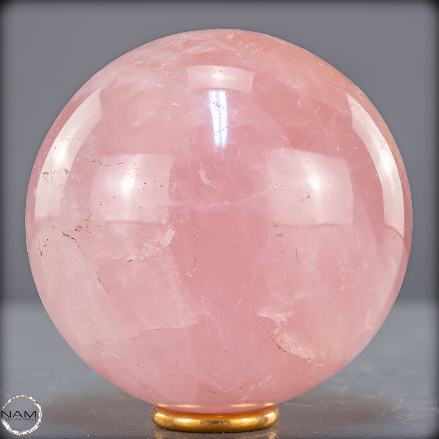 Natürliche Rosenquarz Kristall-Kugel aus Brasilien - 786,59g - 84mm