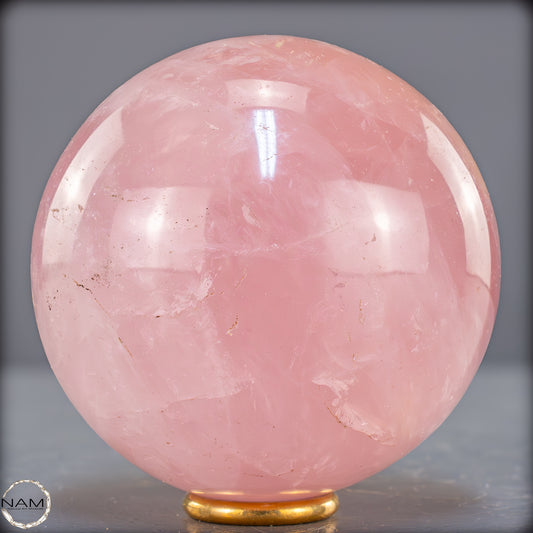 Natürliche Rosenquarz Kristall-Kugel aus Brasilien - 786,59g - 84mm