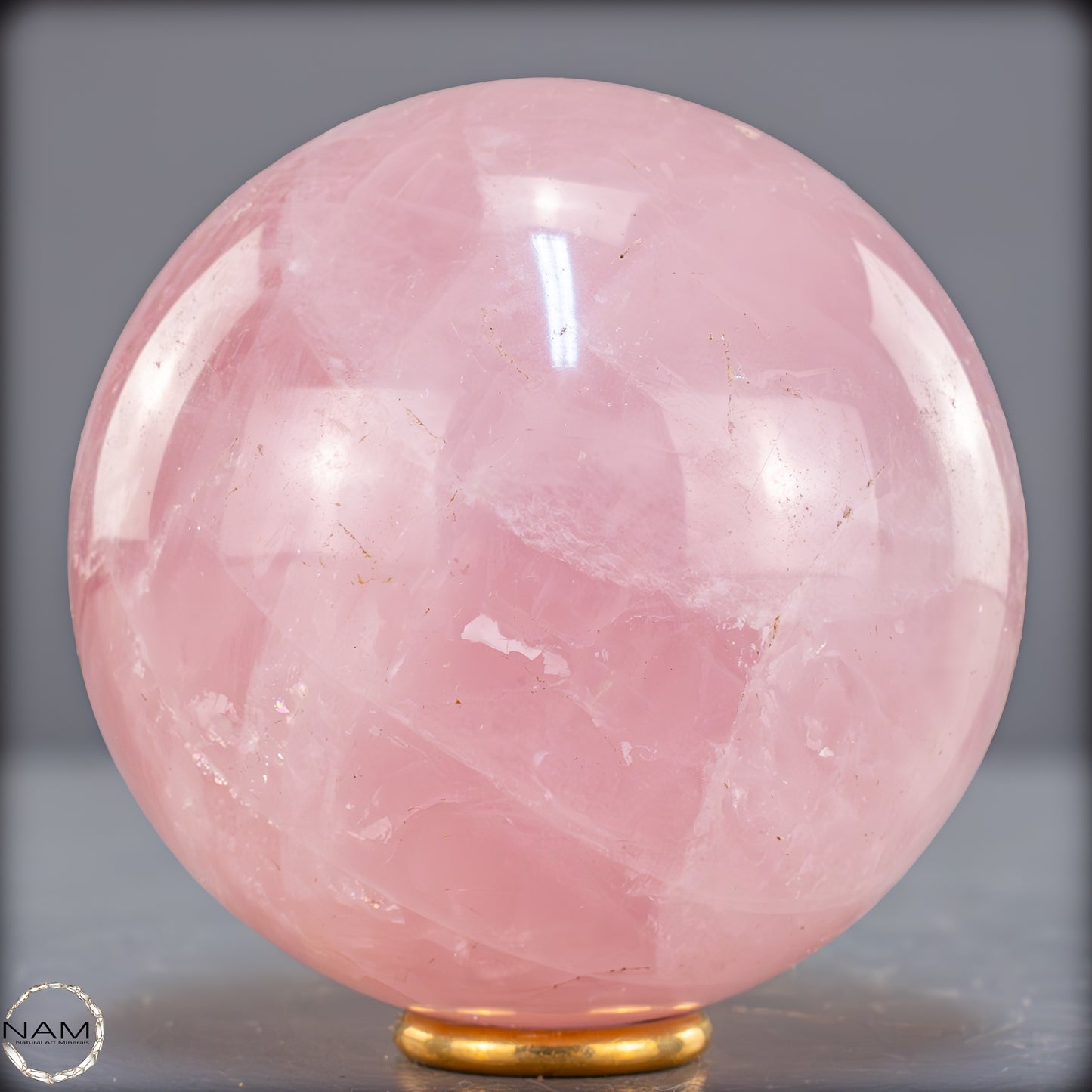 Natürliche Rosenquarz Kristall-Kugel aus Brasilien - 786,59g - 84mm