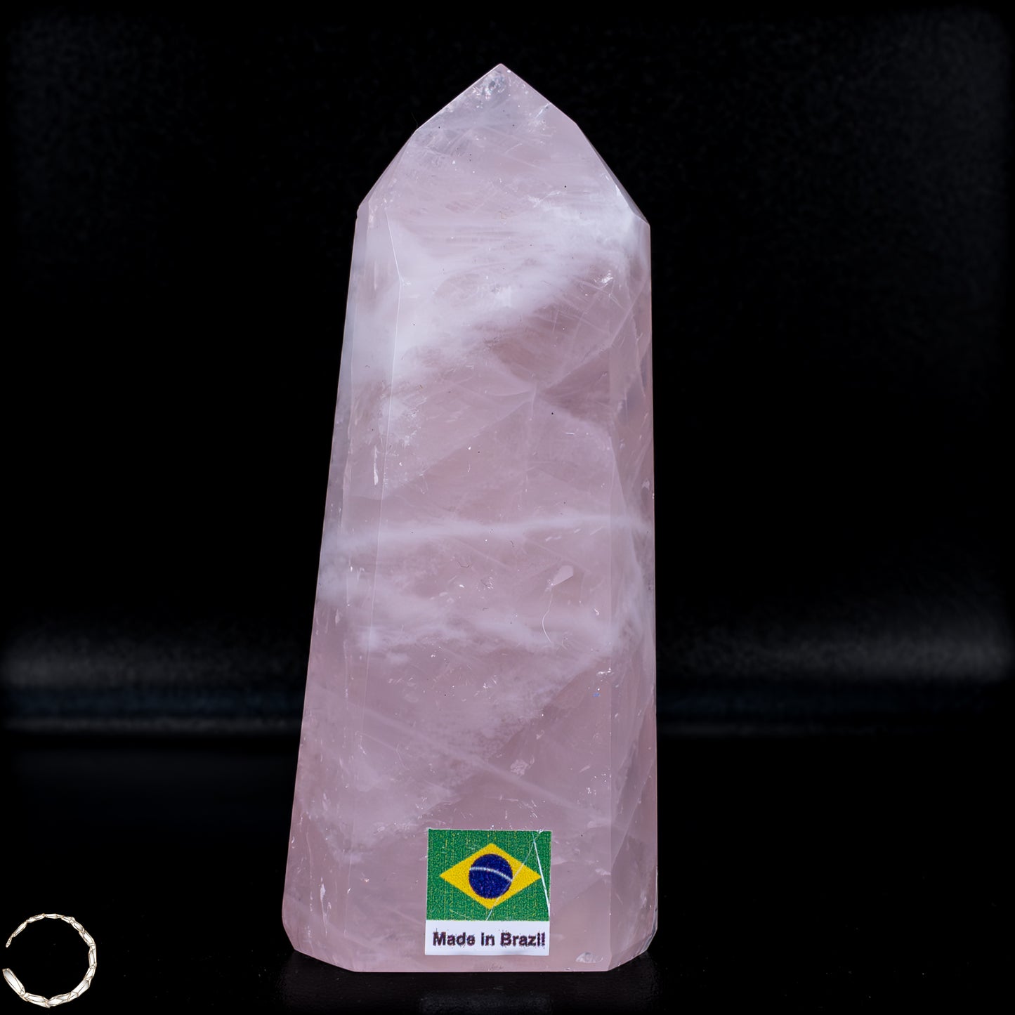 Natürlicher Rosenquarz-Kristall Obelisk aus Brasilien- 266,33g