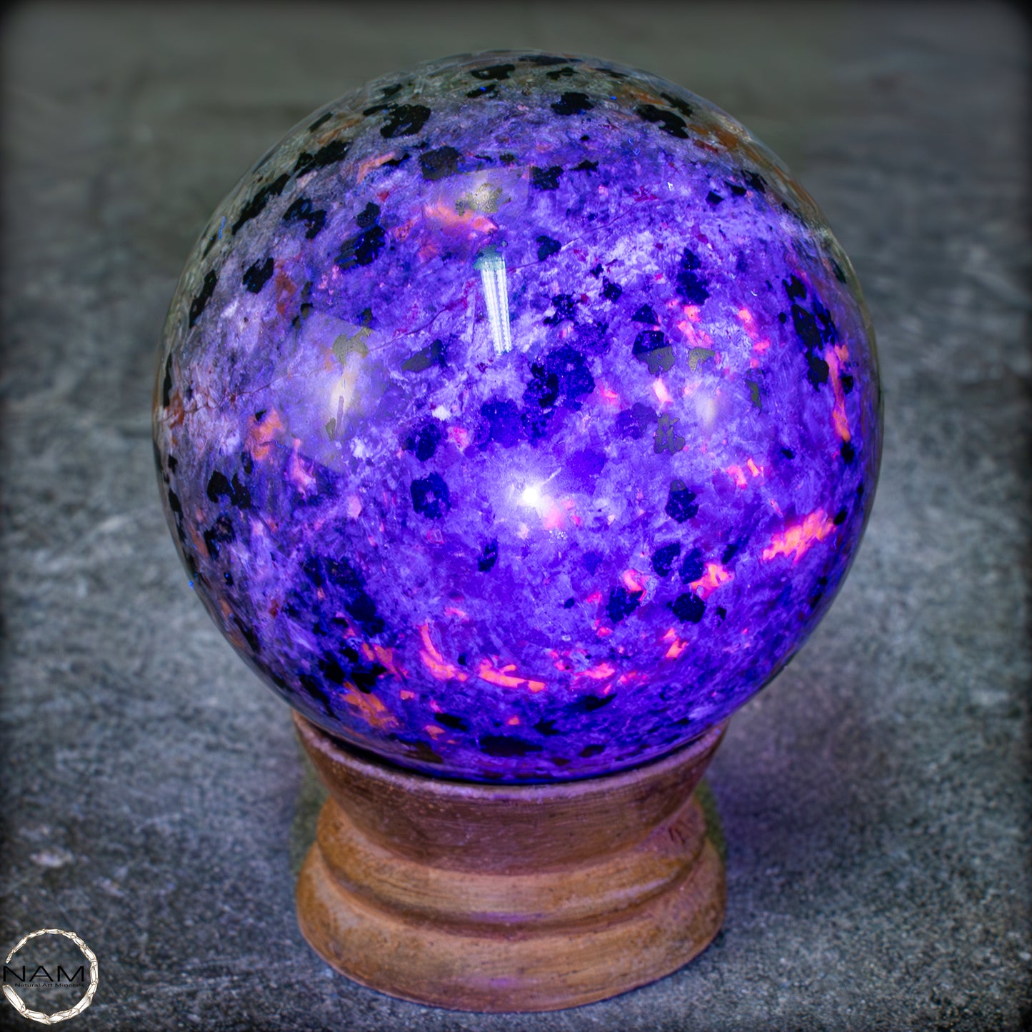 Natürliche Yooperlite Kugel aus den USA – 459,83g - 69mm