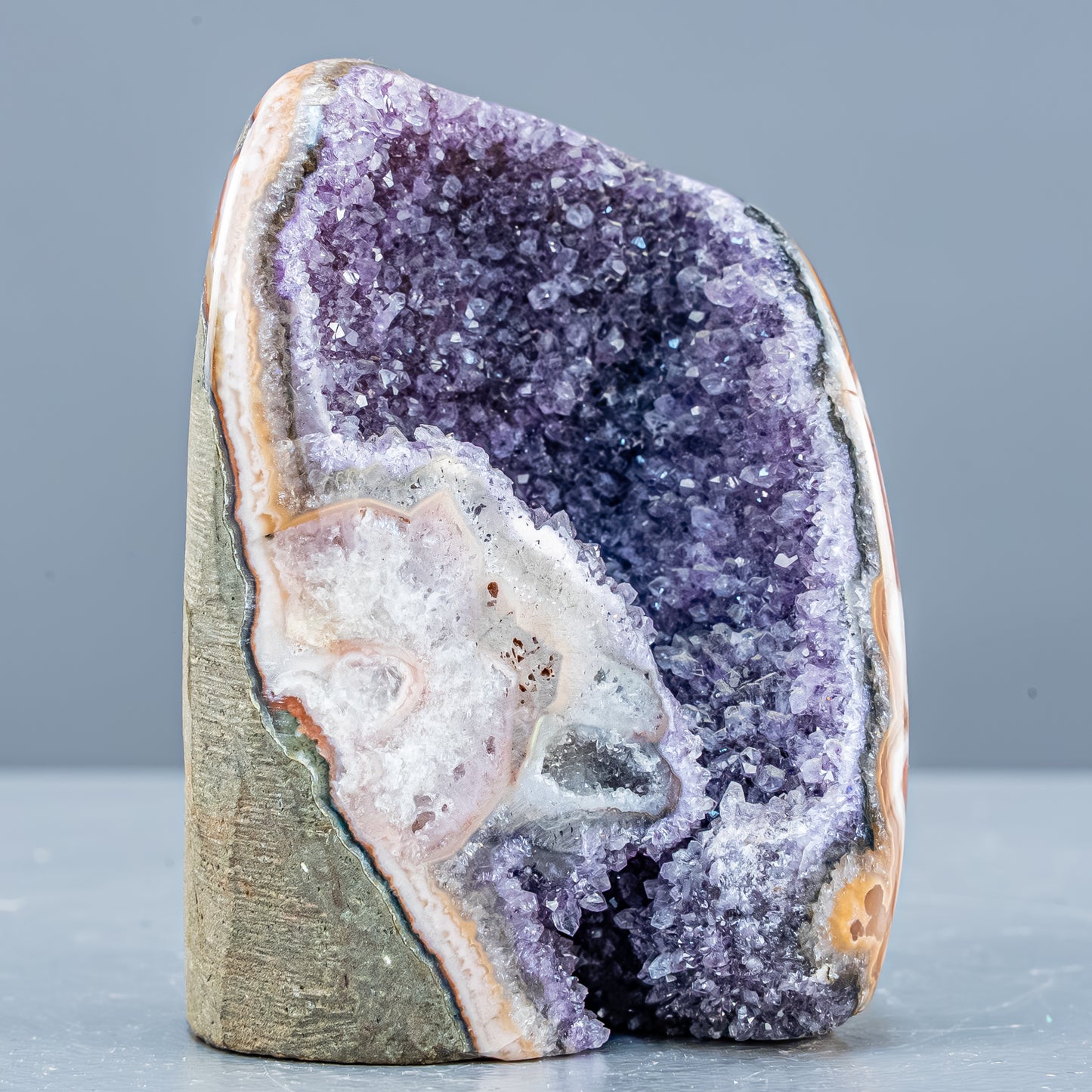 Natürliche Amethyst-Kristall Druse - 424,66g