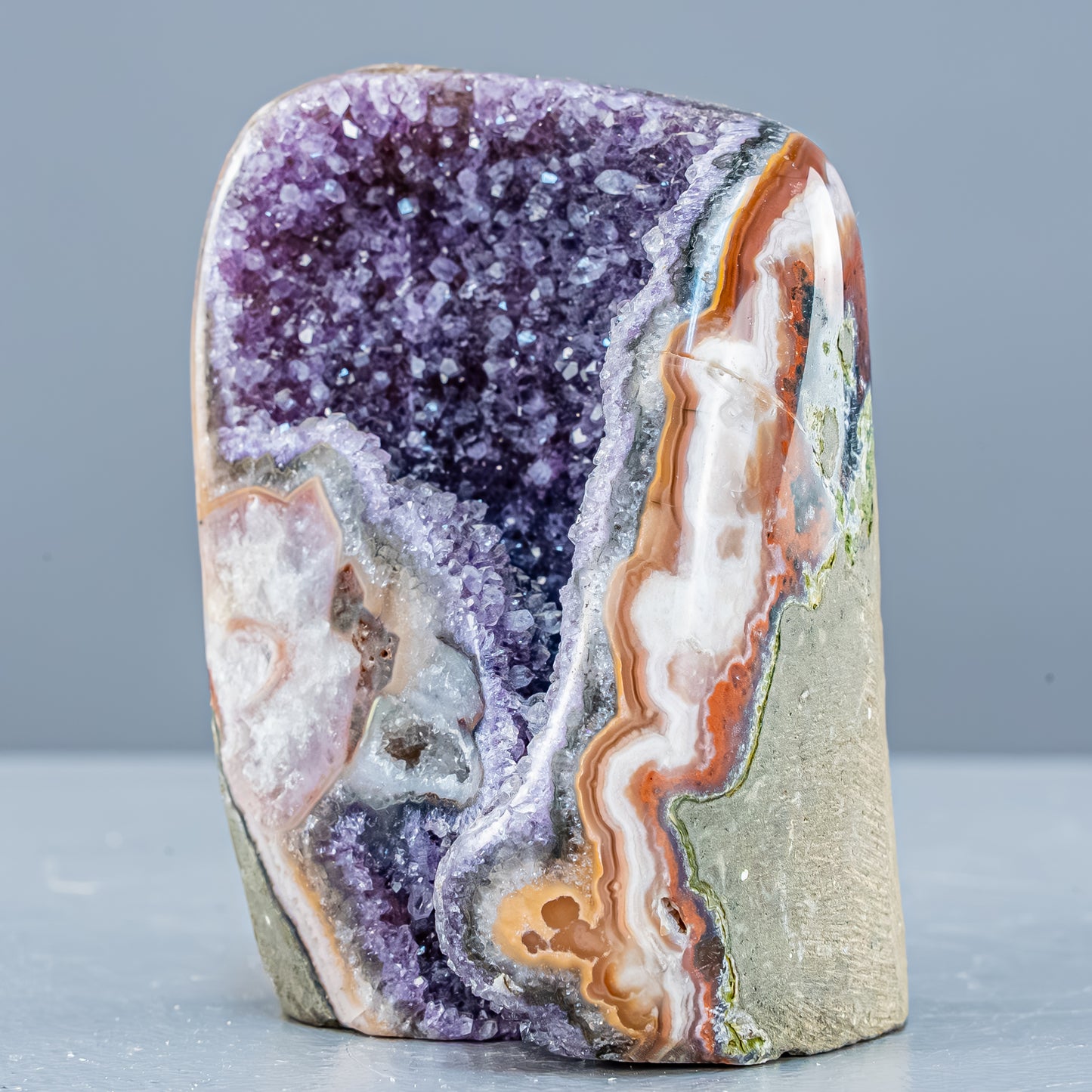 Natürliche Amethyst-Kristall Druse - 424,66g