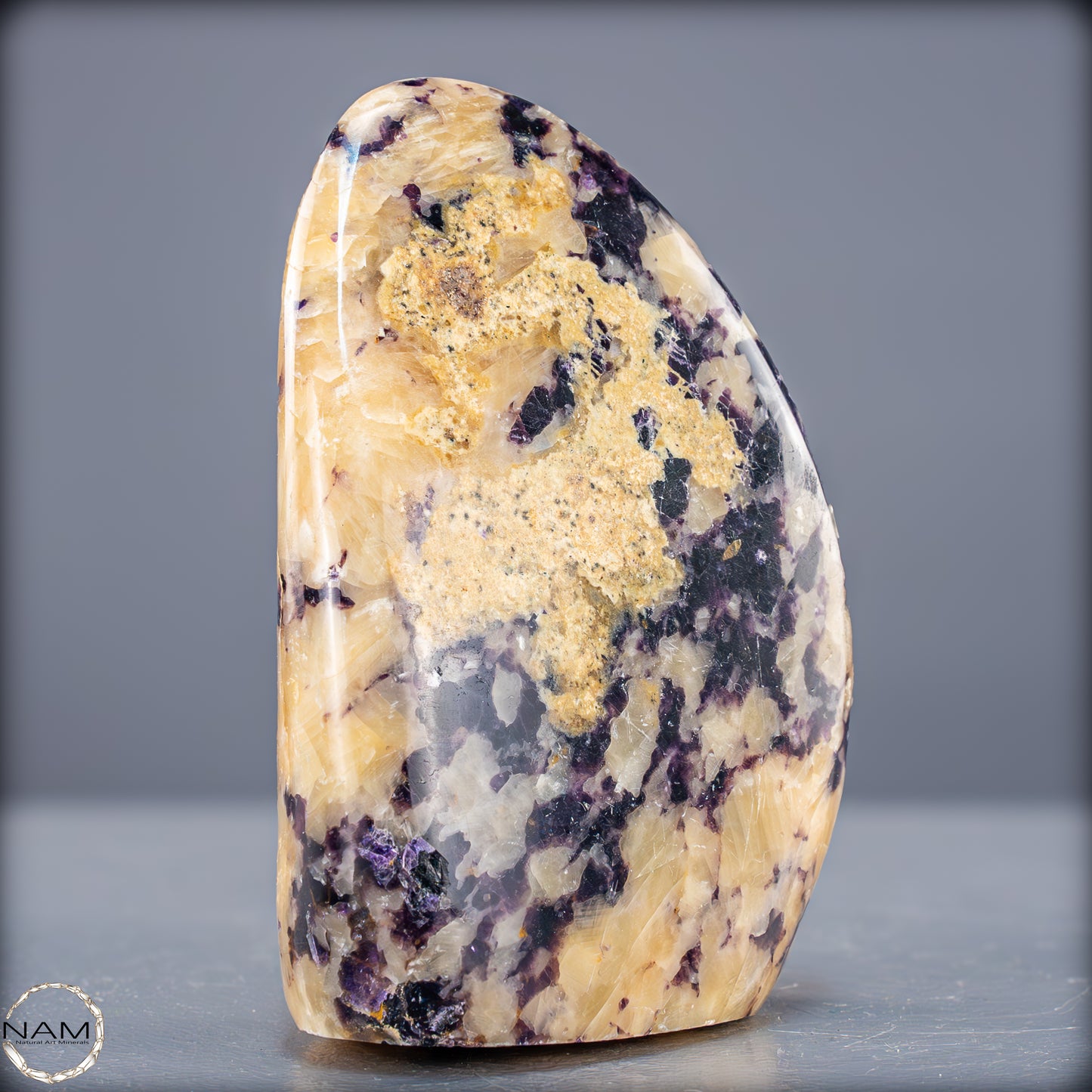 Seltene Natürliche Lila Fluorit-Calcit-Freiform - 691,99g