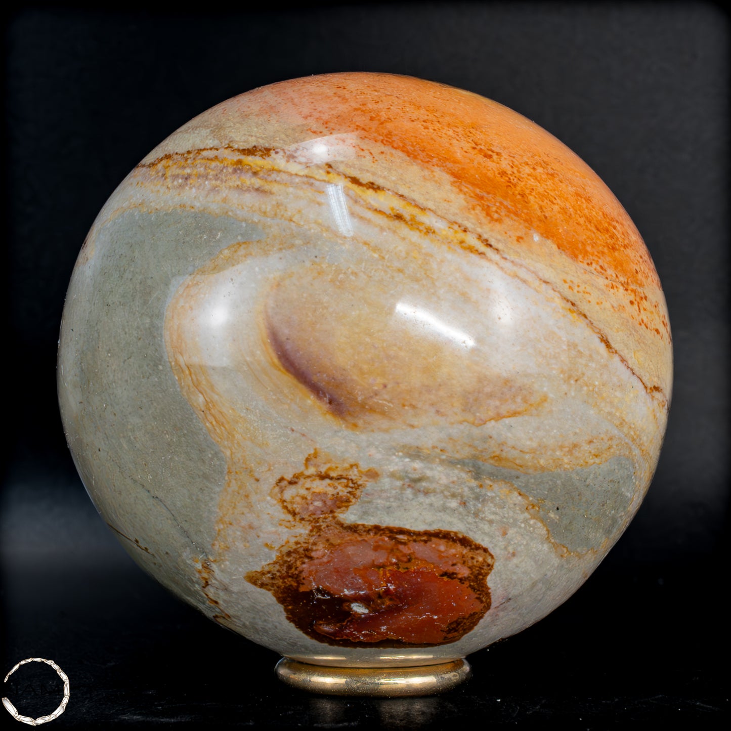 Natürliche Polychrome Jaspis Kristall-Kugel -799,99 g