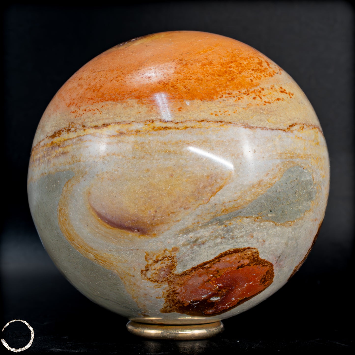 Natürliche Polychrome Jaspis Kristall-Kugel -799,99 g